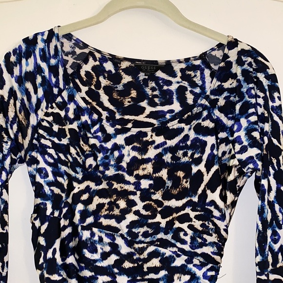 Guess Animal Print Ruched Dress - Picture 4 of 5